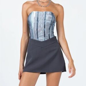 Princess Polly Mini Skirt Slate